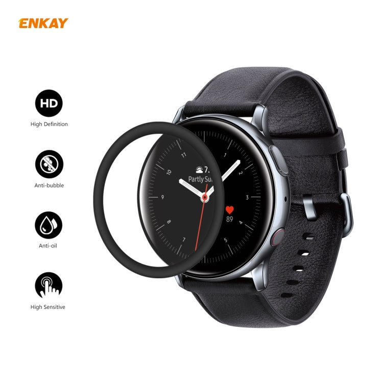 For Samsung Galaxy Active 2 44mm 2 PCS ENKAY Hat-Prince 3D Full Screen Soft PC Edge + PMMA HD Screen Protector Film - Screen Protector by ENKAY | Online Shopping South Africa | PMC TechLife | Buy Now Pay Later Mobicred