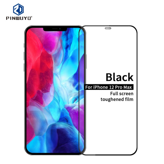 For iPhone 12 Pro Max PINWUYO 9H 2.5D Full Screen Tempered Glass Film(Black) - iPhone 12 Pro Max Tempered Glass by PINWUYO | Online Shopping South Africa | PMC Jewellery | Buy Now Pay Later Mobicred