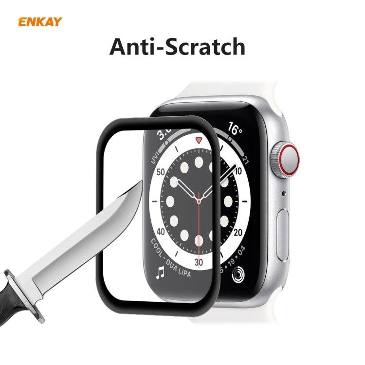 5 PCS For Apple Watch Series 6/5/4/SE 44mm ENKAY Hat-Prince 3D Full Screen PET Curved Hot Bending HD Screen Protector Film(Black) - Watch Cases by ENKAY | Online Shopping South Africa | PMC Jewellery | Buy Now Pay Later Mobicred