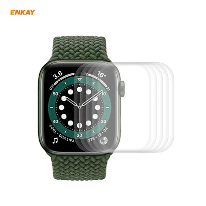 5 PCS For Apple Watch Series 6/5/4/SE 40mm ENKAY Hat-Prince 3D Full Screen PET Curved Hot Bending HD Screen Protector Film(Transparent) - Watch Cases by ENKAY | Online Shopping South Africa | PMC Jewellery | Buy Now Pay Later Mobicred