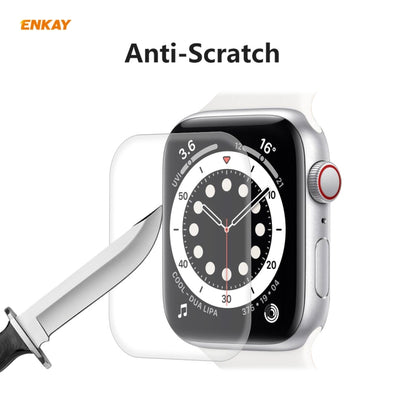 5 PCS For Apple Watch Series 6/5/4/SE 40mm ENKAY Hat-Prince 3D Full Screen PET Curved Hot Bending HD Screen Protector Film(Transparent) - Watch Cases by ENKAY | Online Shopping South Africa | PMC Jewellery | Buy Now Pay Later Mobicred