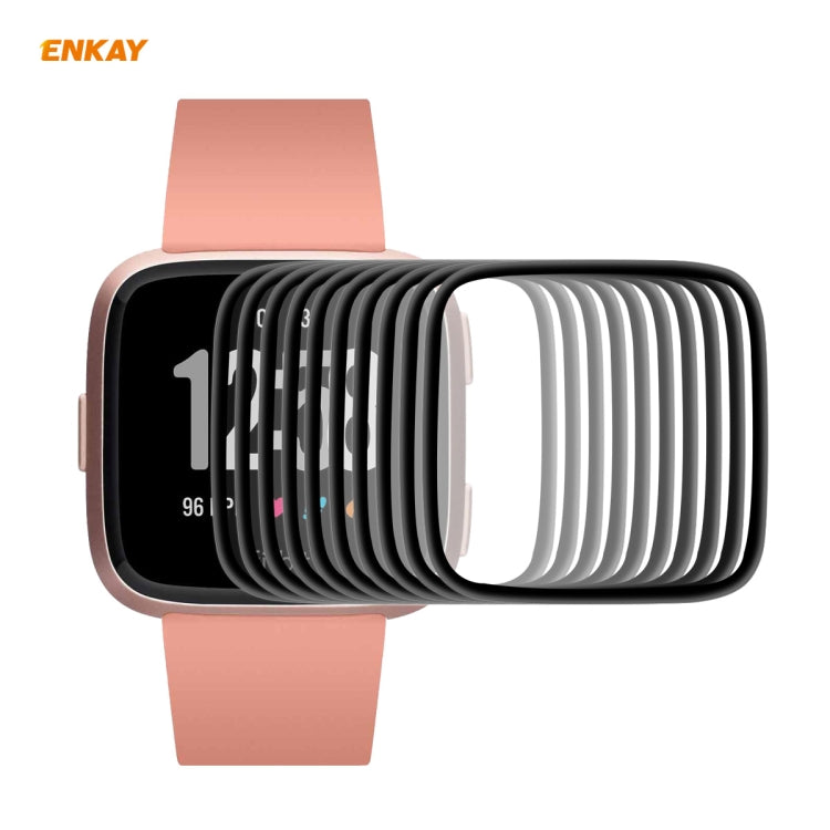 10 PCS For Fitbit Versa 3 / Fitbit Sense ENKAY Hat-Prince 3D Full Screen Soft PC Edge + PMMA HD Screen Protector Film - Screen Protector by ENKAY | Online Shopping South Africa | PMC Jewellery | Buy Now Pay Later Mobicred