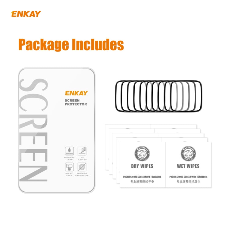 10 PCS For Fitbit Versa 3 / Fitbit Sense ENKAY Hat-Prince 3D Full Screen Soft PC Edge + PMMA HD Screen Protector Film - Screen Protector by ENKAY | Online Shopping South Africa | PMC Jewellery | Buy Now Pay Later Mobicred