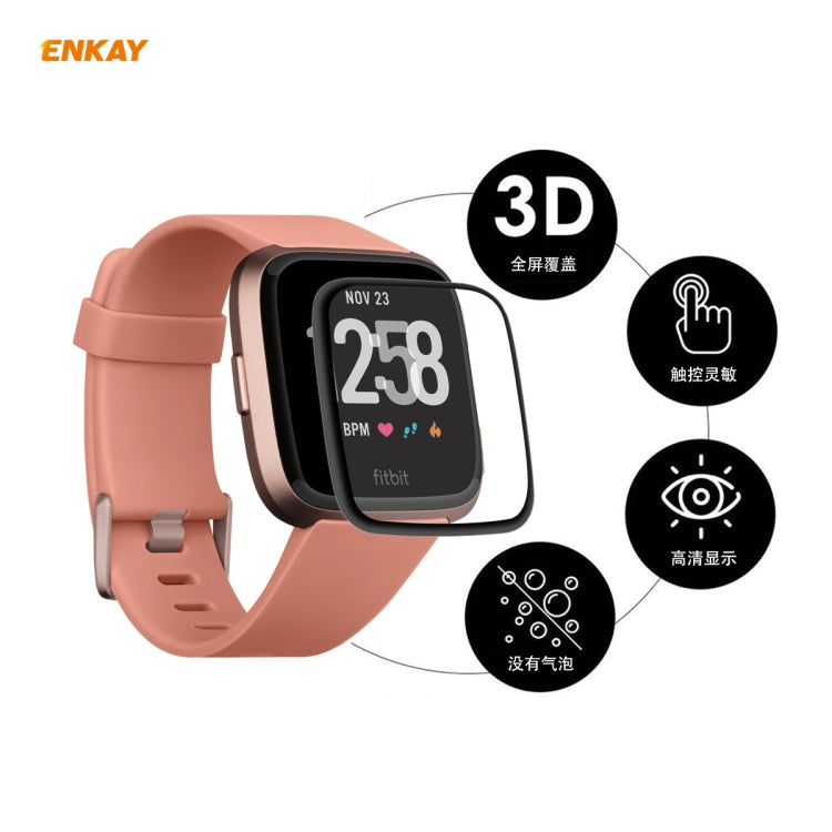 10 PCS For Fitbit Versa 3 / Fitbit Sense ENKAY Hat-Prince 3D Full Screen Soft PC Edge + PMMA HD Screen Protector Film - Screen Protector by ENKAY | Online Shopping South Africa | PMC Jewellery | Buy Now Pay Later Mobicred