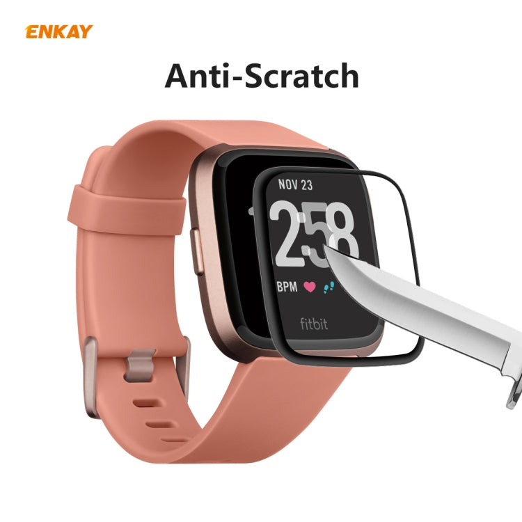 10 PCS For Fitbit Versa 3 / Fitbit Sense ENKAY Hat-Prince 3D Full Screen Soft PC Edge + PMMA HD Screen Protector Film - Screen Protector by ENKAY | Online Shopping South Africa | PMC Jewellery | Buy Now Pay Later Mobicred