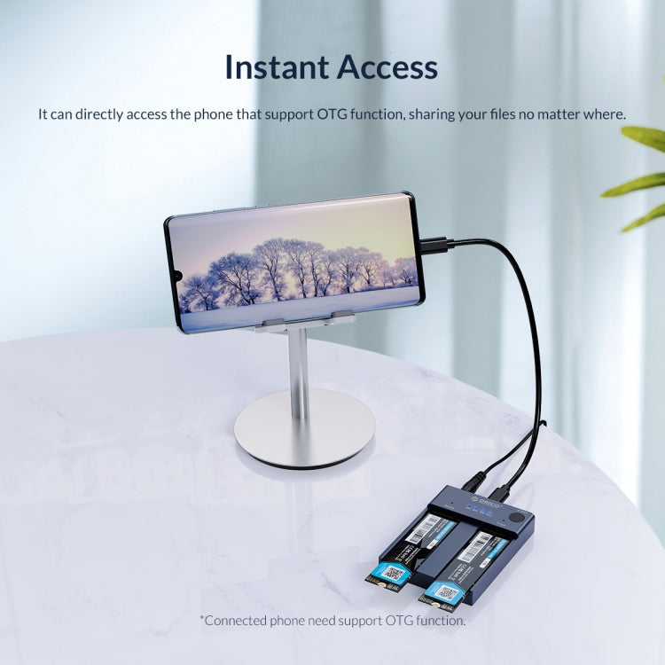 ORICO M2P2-C3-C NVME M.2 SSD Duplicator - HDD Enclosure by ORICO | Online Shopping South Africa | PMC TechLife