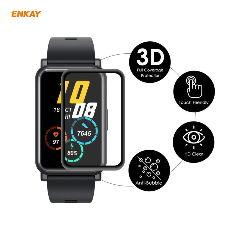 2 PCS For Huawei Honor Watch ES ENKAY Hat-Prince 3D Full Screen Soft PC Edge + PMMA HD Screen Protector Film - Screen Protector by ENKAY | Online Shopping South Africa | PMC Jewellery | Buy Now Pay Later Mobicred