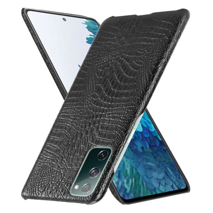 For Samsung Galaxy S20 FE Shockproof Crocodile Texture PC + PU Case(Black) - Galaxy S20 FE Cases by NILLKIN | Online Shopping South Africa | PMC Jewellery