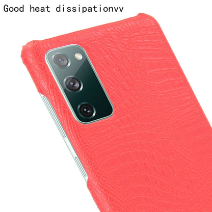 For Samsung Galaxy S20 FE Shockproof Crocodile Texture PC + PU Case(Red) - Galaxy S20 FE Cases by NILLKIN | Online Shopping South Africa | PMC Jewellery