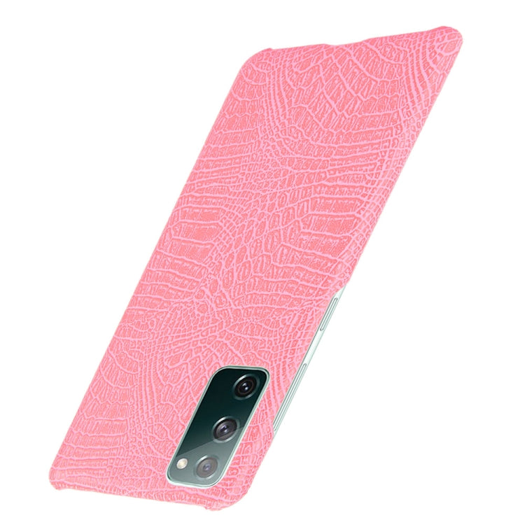 For Samsung Galaxy S20 FE Shockproof Crocodile Texture PC + PU Case(Pink) - Galaxy S20 FE Cases by NILLKIN | Online Shopping South Africa | PMC Jewellery