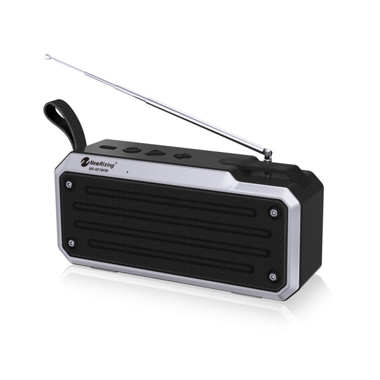 NewRixing NR4018FM TWS Portable Stereo Bluetooth Speaker, Support TF Card / FM / 3.5mm AUX / U Disk / Hands-free Call(Black) - Desktop Speaker by NewRixing | Online Shopping South Africa | PMC Jewellery | Buy Now Pay Later Mobicred