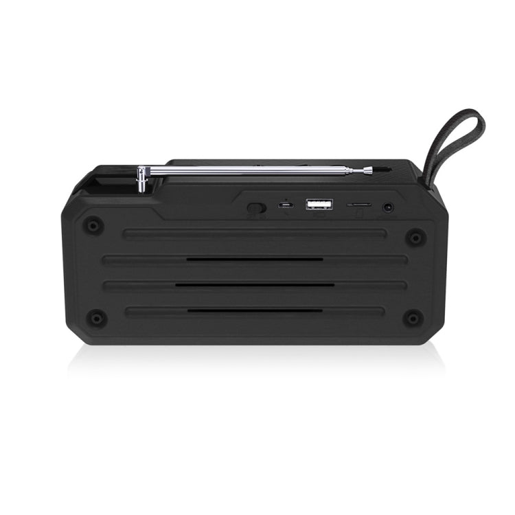 NewRixing NR4018FM TWS Portable Stereo Bluetooth Speaker, Support TF Card / FM / 3.5mm AUX / U Disk / Hands-free Call(Black) - Desktop Speaker by NewRixing | Online Shopping South Africa | PMC Jewellery | Buy Now Pay Later Mobicred