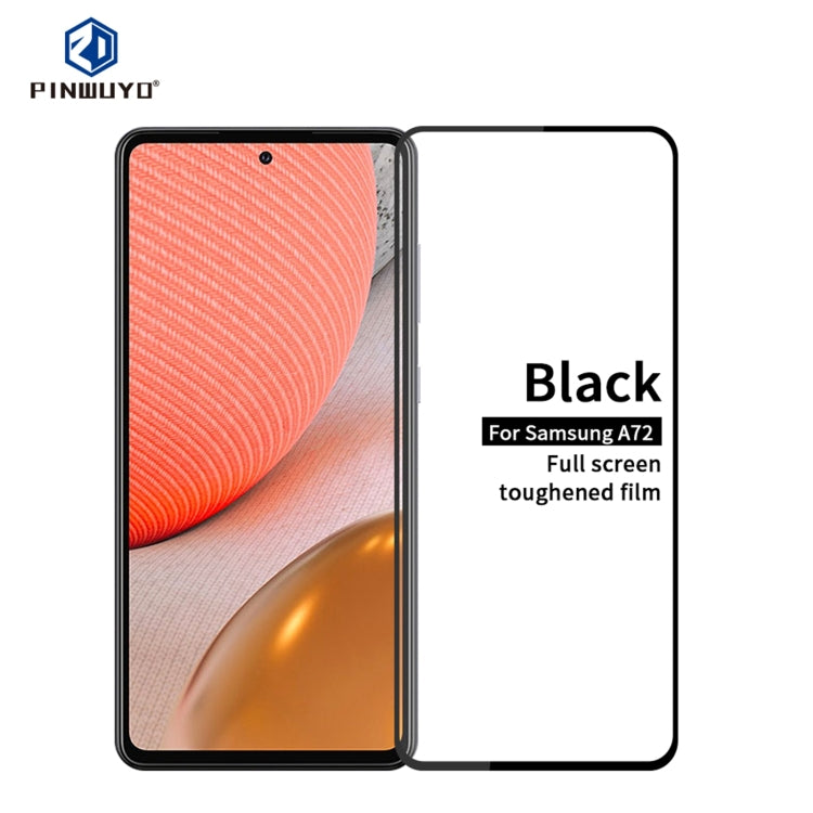 For Samsung Galaxy A72 PINWUYO 9H 2.5D Full Screen Tempered Glass Film(Black) - Galaxy Tempered Glass by PINWUYO | Online Shopping South Africa | PMC Jewellery | Buy Now Pay Later Mobicred