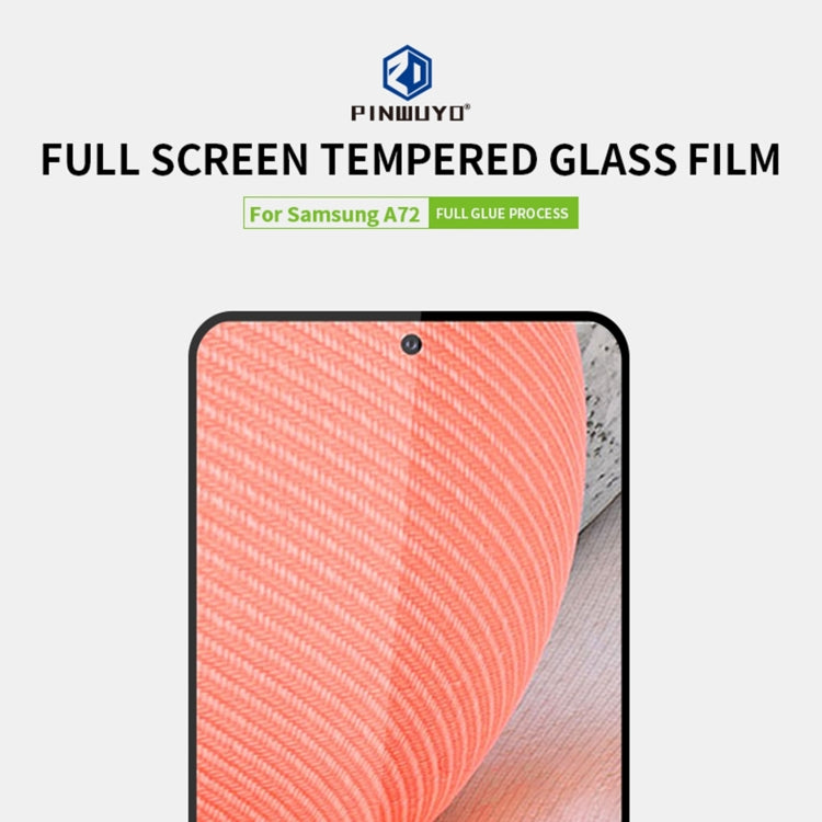 For Samsung Galaxy A72 PINWUYO 9H 2.5D Full Screen Tempered Glass Film(Black) - Galaxy Tempered Glass by PINWUYO | Online Shopping South Africa | PMC Jewellery | Buy Now Pay Later Mobicred