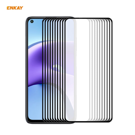 For Xiaomi Redmi Note 9T 10 PCS ENKAY Hat-Prince Full Glue 0.26mm 9H 2.5D Tempered Glass Full Coverage Film -  by ENKAY | Online Shopping South Africa | PMC Jewellery