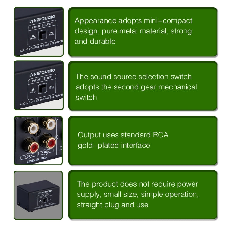 B101 2 In 1 Out (1 In 2 Out) Audio Source Signal Selection Switcher Computer Speaker  RCA Lossless Audio Source Switcher - free shipping - PMC TechLife - Order now!