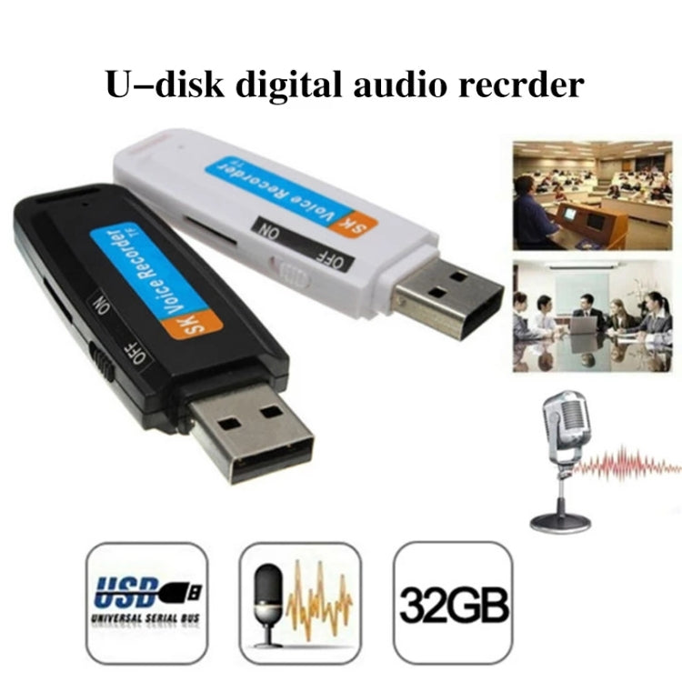 SK001 Professional Rechargeable U-Disk Portable USB Digital Audio Voice Recorder Pen Support TF Card Up to 32GB Dictaphone Flash Drive(Black) -  by PMC TechLife | Online Shopping South Africa | PMC TechLife