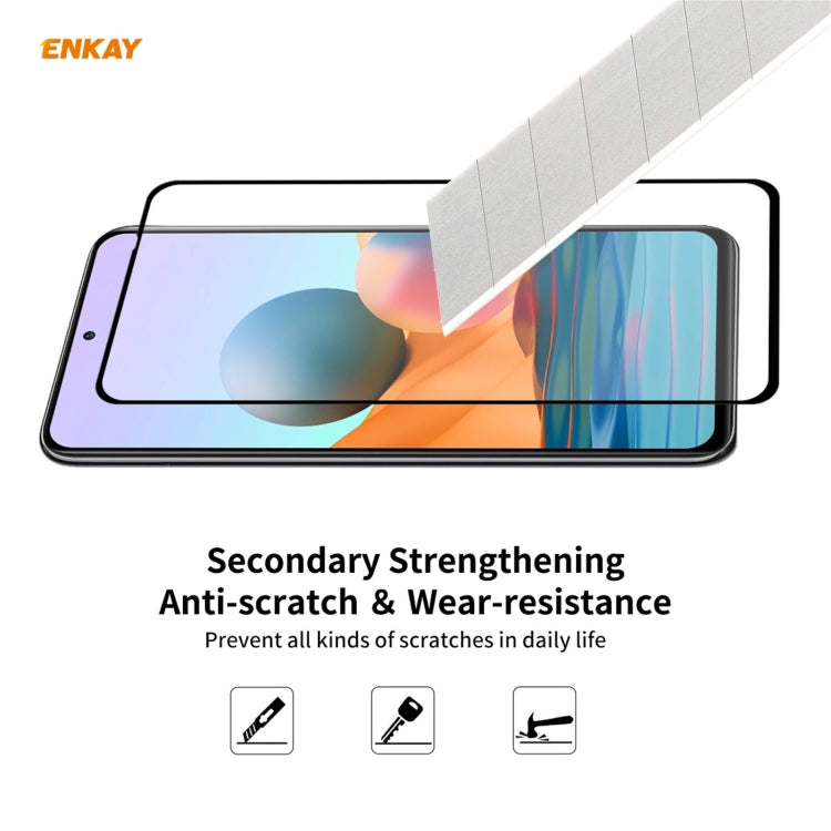 For Redmi Note 10 Pro / Note 10 Pro Max 10 PCS ENKAY Hat-Prince Full Glue 0.26mm 9H 2.5D Tempered Glass Full Coverage Film -  by ENKAY | Online Shopping South Africa | PMC Jewellery