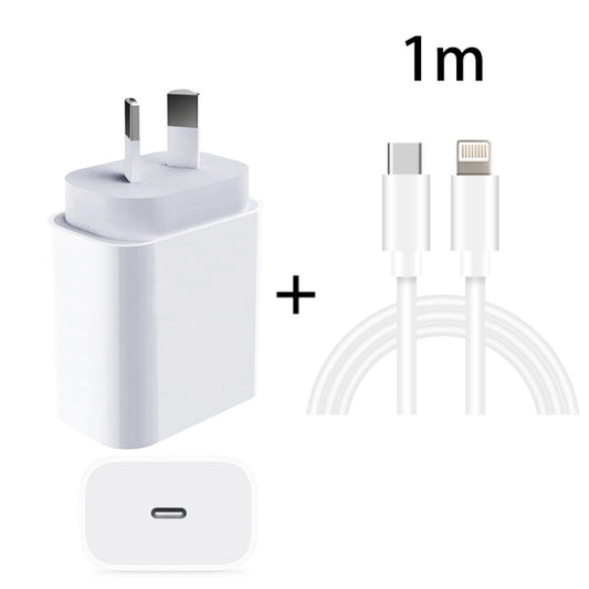 20W PD 3.0 Travel Fast Charger Power Adapter with USB-C / Type-C to 8 Pin Fast Charge Data Cable, AU Plug(1m) - USB Charger by PMC Jewellery | Online Shopping South Africa | PMC Jewellery