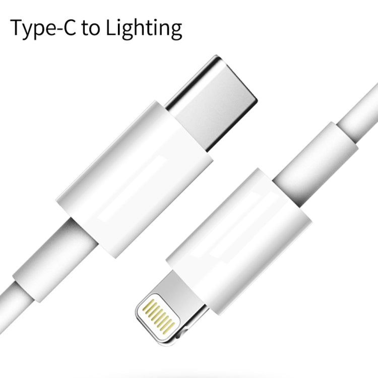 PD 20W Single USB-C / Type-C Port Travel Charger + 3A PD3.0 USB-C / Type-C to 8 Pin Fast Charge Data Cable Set, US Plug 1.5m - USB Charger by PMC Jewellery | Online Shopping South Africa | PMC Jewellery