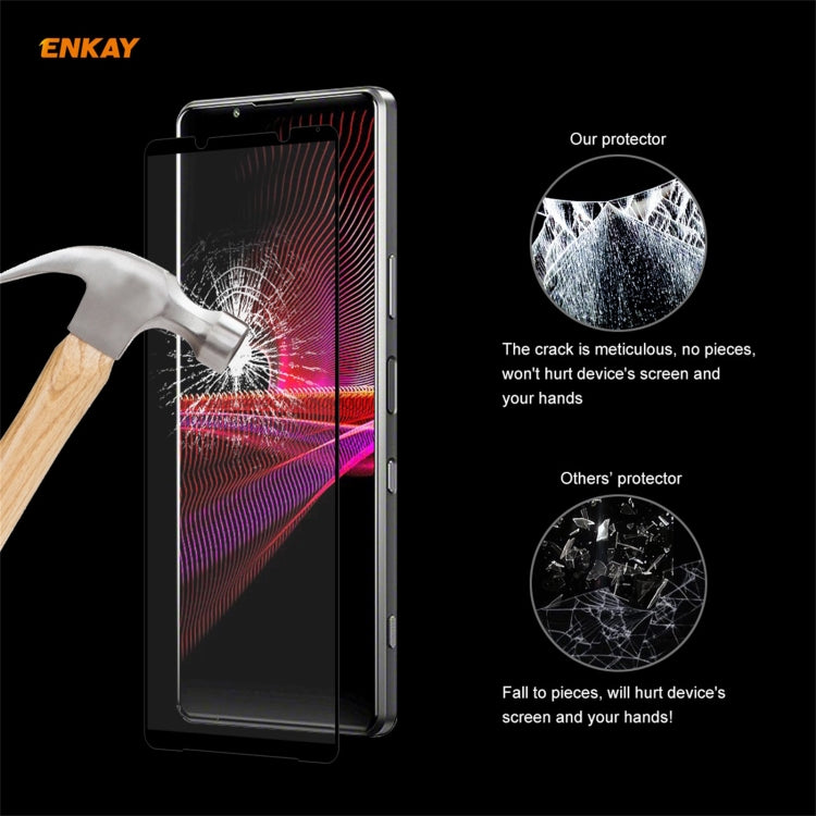 For Sony Xperia 1 III 2 PCS ENKAY Hat-Prince Full Glue 0.26mm 9H 2.5D Tempered Glass Full Coverage Film - Sony Tempered Glass by ENKAY | Online Shopping South Africa | PMC Jewellery | Buy Now Pay Later Mobicred