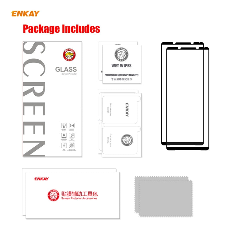 For Sony Xperia 1 III 2 PCS ENKAY Hat-Prince Full Glue 0.26mm 9H 2.5D Tempered Glass Full Coverage Film - Sony Tempered Glass by ENKAY | Online Shopping South Africa | PMC Jewellery | Buy Now Pay Later Mobicred