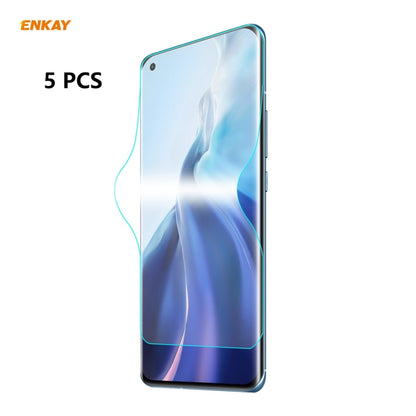 For Xiaomi Mi 11 Ultra 5 PCS ENKAY Hat-Prince Full Glue Full Coverage Screen Protector Explosion-proof Hydrogel Film - For Xiaomi by ENKAY | Online Shopping South Africa | PMC Jewellery | Buy Now Pay Later Mobicred