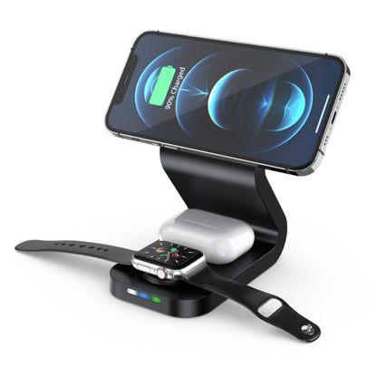 B-13 15W Max 3 in 1 Magnetic Wireless Charger for Mobile Phones & Apple Watchs & AirPods(Black) - Wireless Charger by PMC Jewellery | Online Shopping South Africa | PMC Jewellery