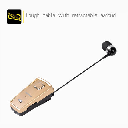 Fineblue F980 CSR4.1 Retractable Cable Caller Vibration Reminder Anti-theft Bluetooth Headset - Bluetooth Earphone by Fineblue | Online Shopping South Africa | PMC Jewellery