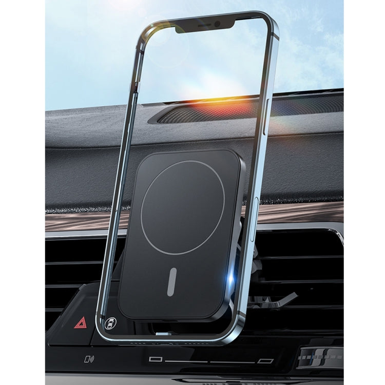 W-987 Magnetic Suction 15W Wireless Charger Car Air Outlet Bracket for iPhone and other Smart Phones(Black) - Wireless Charger Holders by PMC Jewellery | Online Shopping South Africa | PMC Jewellery