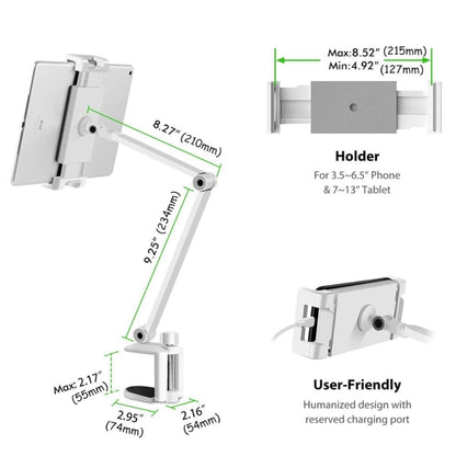 AP-7LC 360 Degree Rotating Adjustable Lifting Long Arm Lazy Bedside Desktop Tablets Phones Holder - Lazy Bracket by PMC Jewellery | Online Shopping South Africa | PMC Jewellery