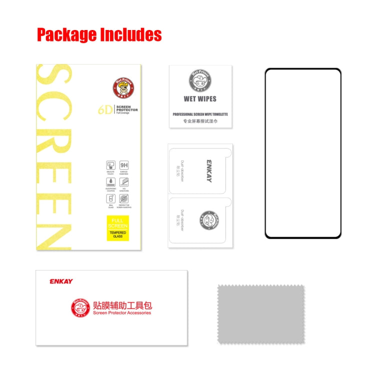 1 PCS For OnePlus 9RT 5G ENKAY Hat-Prince Full Glue Tempered Glass 6D Full Coverage Anti-scratch Protector - free shipping - PMC TechLife - Order now!