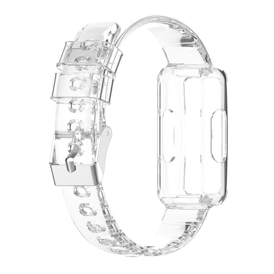 For Fitbit inspire HR Transparent Silicone Integrated Watch Band(Transparent) - Watch Bands by PMC Jewellery | Online Shopping South Africa | PMC Jewellery | Buy Now Pay Later Mobicred