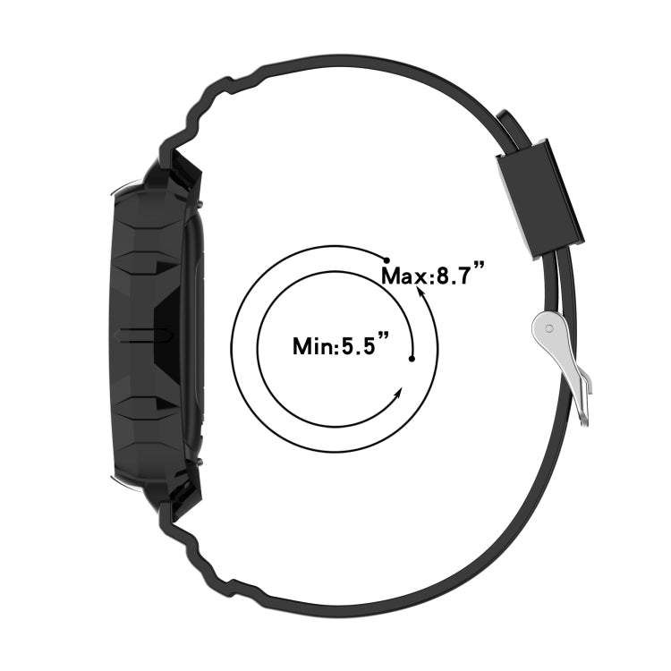 For Fitbit Charge 4 SE Silicone One Body Armor Watch Band(Black) - Watch Bands by PMC TechLife | Online Shopping South Africa | PMC TechLife | Buy Now Pay Later Mobicred