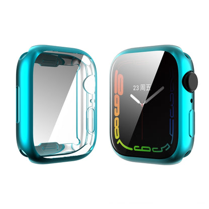 For Apple Watch Series 8 / 7 41mm ENKAY Hat-Prince Electroplated TPU Case(Cyan) - Watch Cases by ENKAY | Online Shopping South Africa | PMC Jewellery | Buy Now Pay Later Mobicred