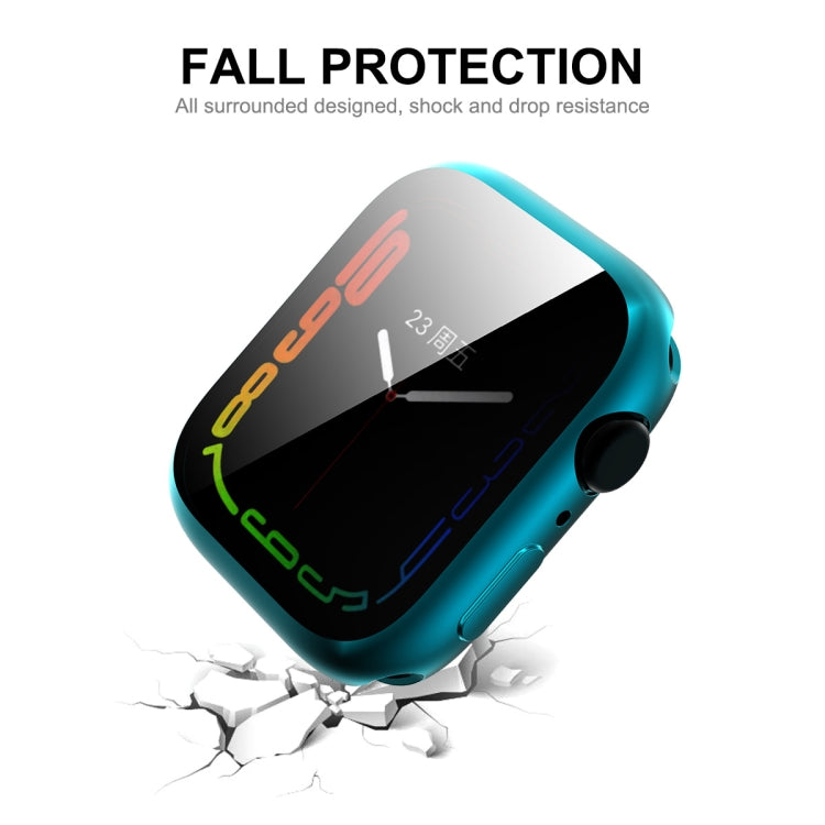 For Apple Watch Series 8 / 7 41mm ENKAY Hat-Prince Electroplated TPU Case(Dark Blue) - Watch Cases by ENKAY | Online Shopping South Africa | PMC Jewellery | Buy Now Pay Later Mobicred