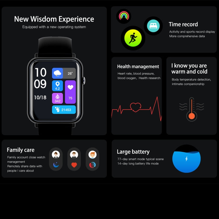 Q19 Pro IP67 Waterproof 1.69 inch Smartwatch(Gold+Burgundy) - free shipping - PMC TechLife - Order now!