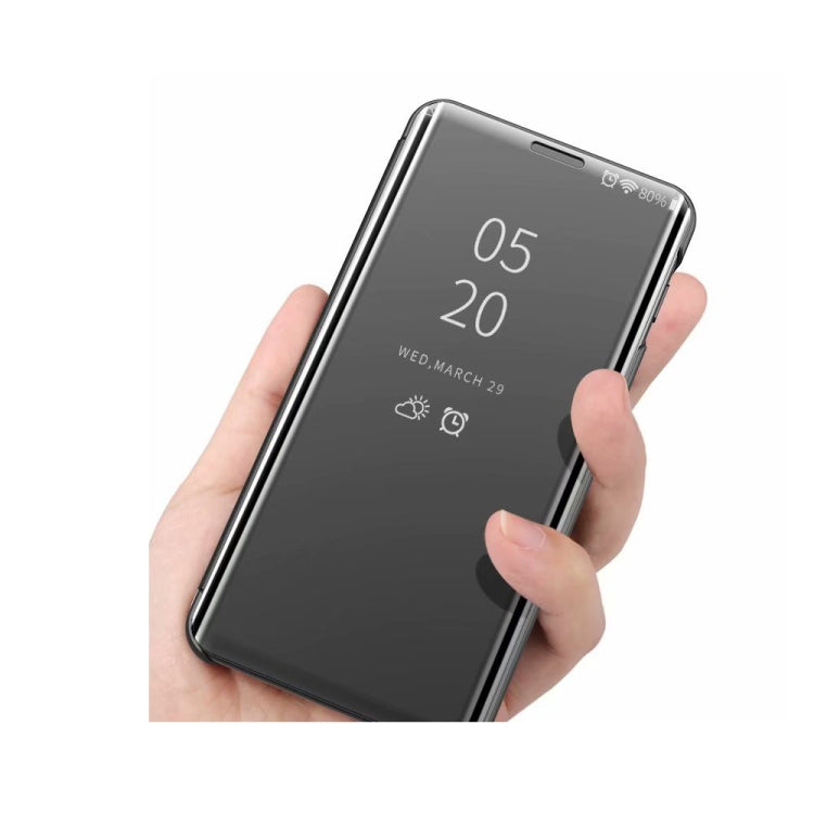 For Samsung Galaxy A53 5G Plated Mirror Flip Leather Case with Holder(Black) - Galaxy Phone Cases by PMC TechLife | Online Shopping South Africa | PMC TechLife