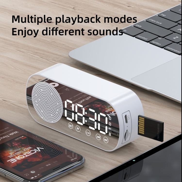 Z7 Digital Bluetooth 5.0 Speaker Multi-function Mirror Alarm Clock FM Radio(Black) - Desktop Speaker by PMC TechLife | Online Shopping South Africa | PMC TechLife