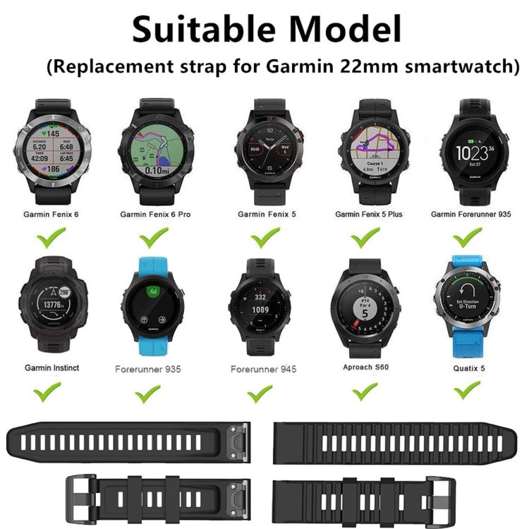 Compatible with Garmin Approach s60 Silicone Watch Band(Black) - Watch Bands by PMC TechLife | Online Shopping South Africa | PMC TechLife | Buy Now Pay Later Mobicred