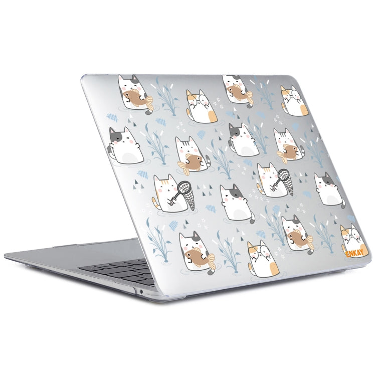 For MacBook Air 13.3 inch A1932 / A2179 / A2337 ENKAY Animal Series Pattern Laotop Protective Crystal Case(Cute Cat) - MacBook Air Cases by ENKAY | Online Shopping South Africa | PMC Jewellery