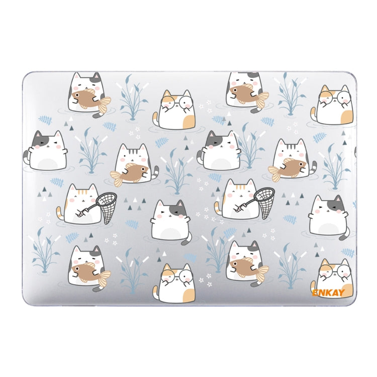 ENKAY Animal Series Pattern Laotop Protective Crystal Case For MacBook Pro 13.3 inch A2251 / A2289 / A2338 2020(Cute Cat) - MacBook Pro Cases by ENKAY | Online Shopping South Africa | PMC Jewellery | Buy Now Pay Later Mobicred