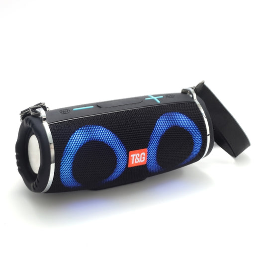 T&G TG642 RGB Light Waterproof  Portable Bluetooth Speaker Support FM / TF Card(Black) - Desktop Speaker by T&G | Online Shopping South Africa | PMC Jewellery