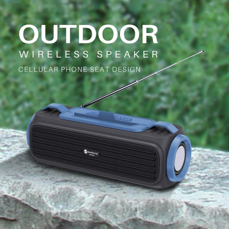 NewRixing NR903F TWS Portable Outdoor Bluetooth Speaker Support TF Card / FM(Black) - Desktop Speaker by New Rixing | Online Shopping South Africa | PMC Jewellery