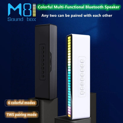 Duosi M8 LED Pickup Rhythm Ambient Light Multi-function TWS Bluetooth Speaker Bar(Black) - Desktop Speaker by Duosi | Online Shopping South Africa | PMC Jewellery