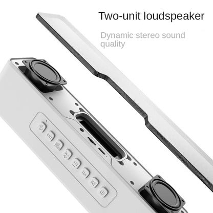 Duosi M8 LED Pickup Rhythm Ambient Light Multi-function TWS Bluetooth Speaker Bar(Black) - Desktop Speaker by Duosi | Online Shopping South Africa | PMC Jewellery