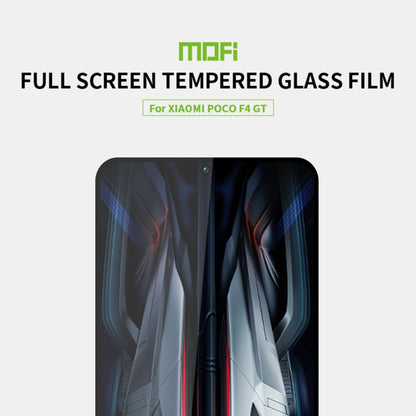 For Xiaomi Poco F4 GT MOFI 9H 2.5D Full Screen Tempered Glass Film(Black) -  by MOFI | Online Shopping South Africa | PMC Jewellery | Buy Now Pay Later Mobicred