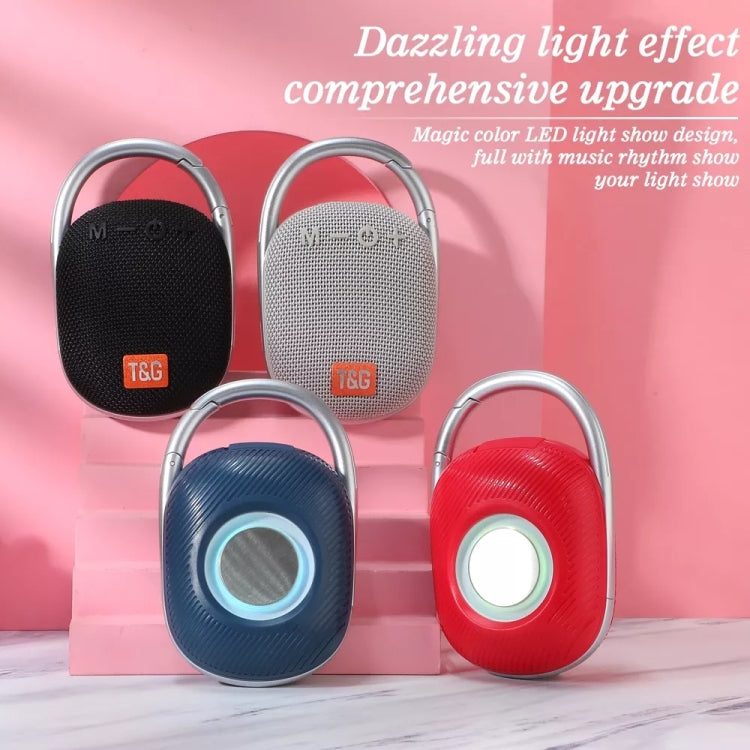 T&G TG321 TWS Portable Wireless Outdoor Mini Speaker with LED Light(Gray) - Mini Speaker by T&G | Online Shopping South Africa | PMC TechLife | Buy Now Pay Later Mobicred