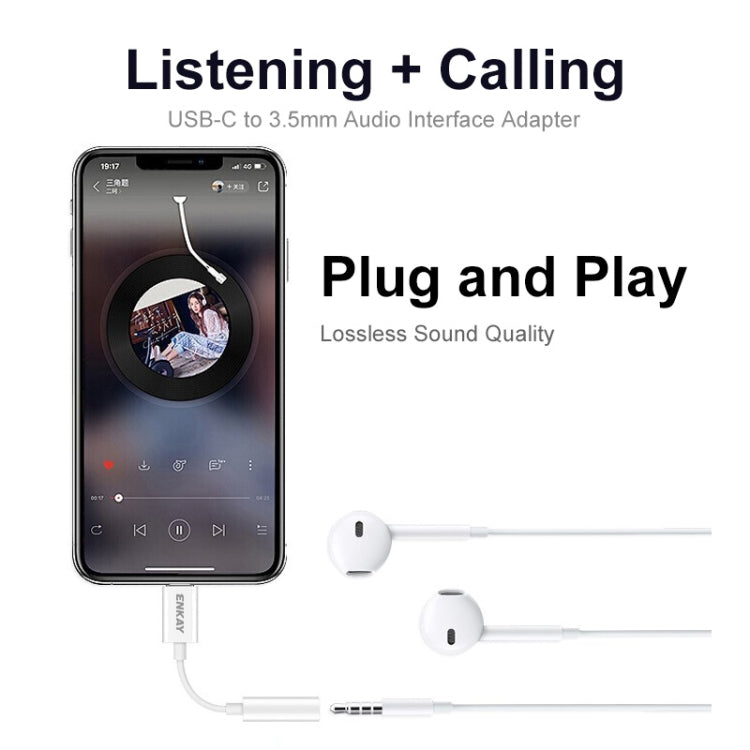 ENKAY USB-C / Type-C to 3.5mm Aux Adapter Digital Decoding Audio Cable - free shipping - PMC TechLife - Order now!