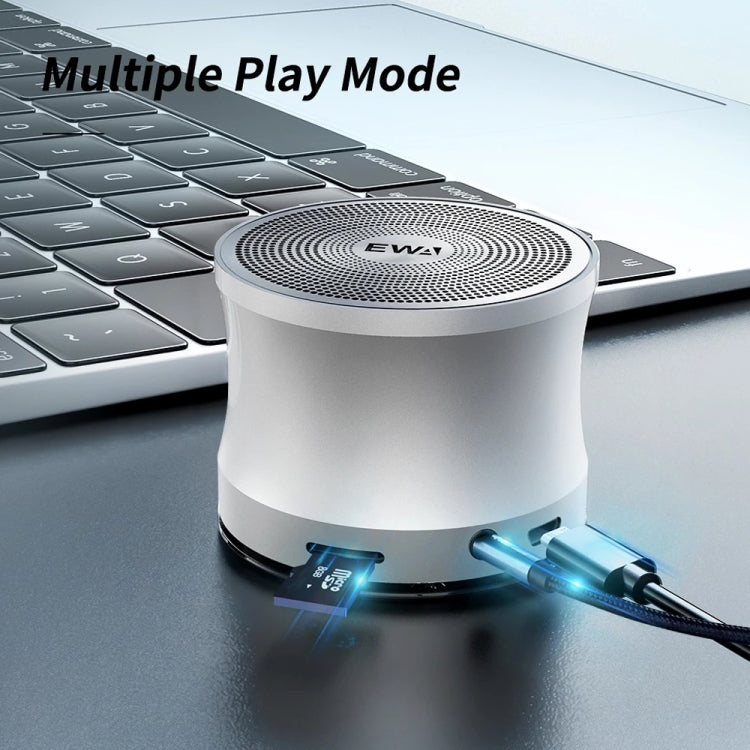 EWA A109+ TWS Stereo Portable Metal Bluetooth Speaker(Sliver) - Mini Speaker by EWA | Online Shopping South Africa | PMC Jewellery | Buy Now Pay Later Mobicred